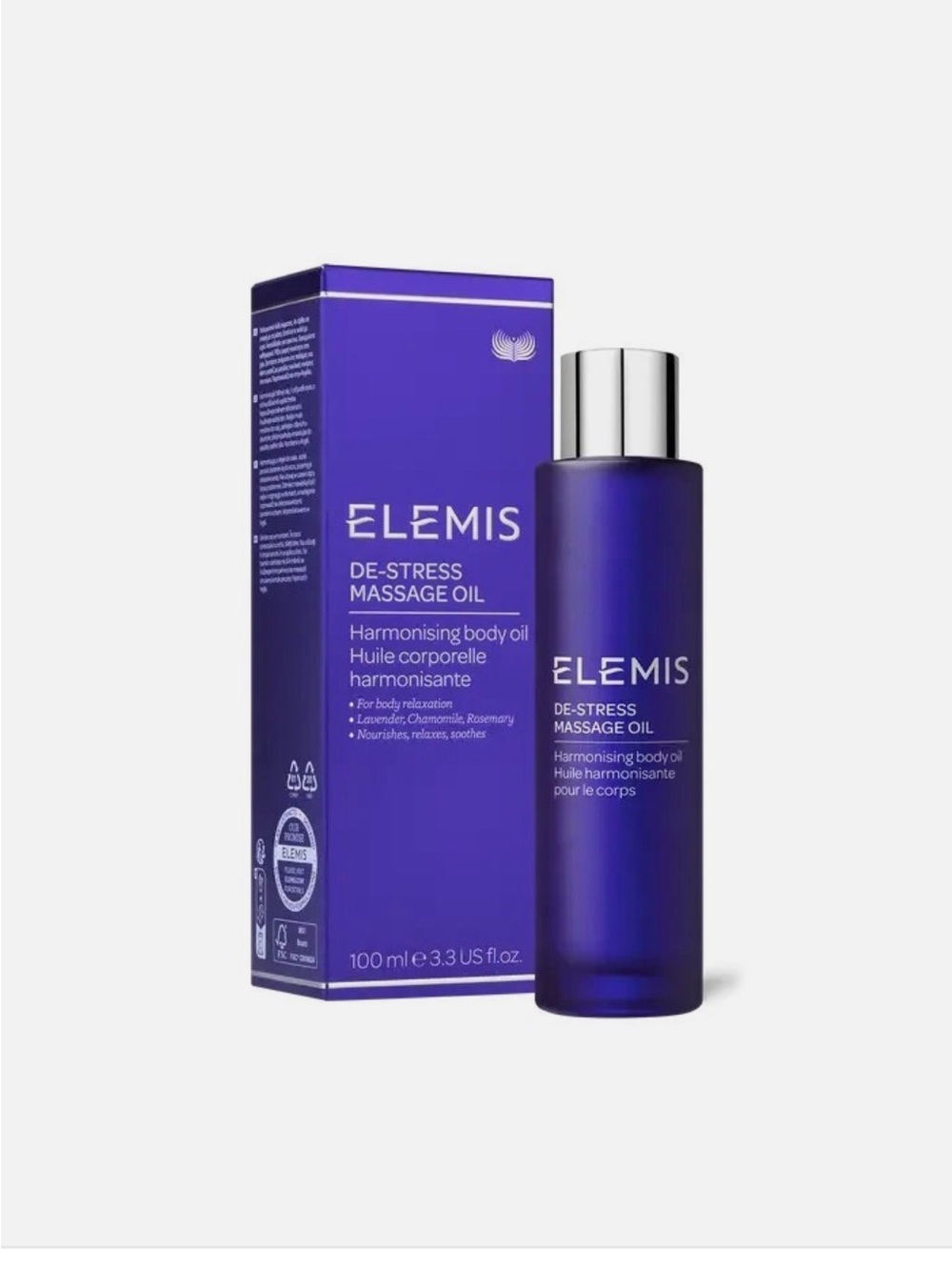 ELEMIS de-stress massage oil 3.3 fl oz. 100 ml
